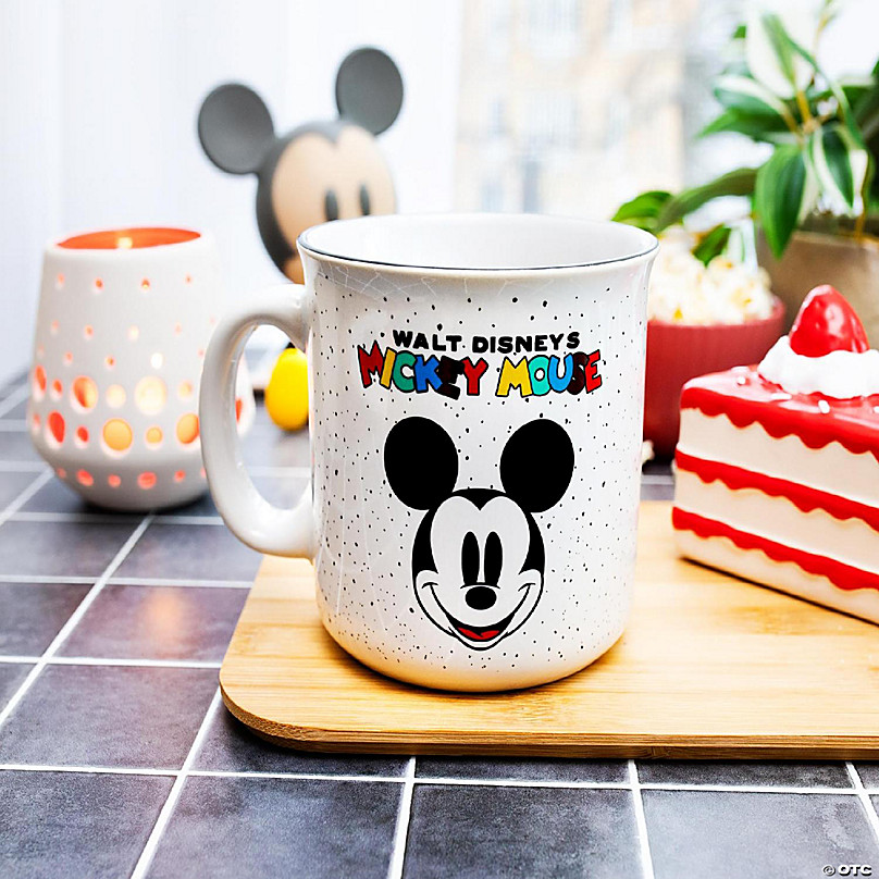 Silver Buffalo Disney Mickey Mouse Rainbow Ceramic Camper Mug | Holds 20  Ounces
