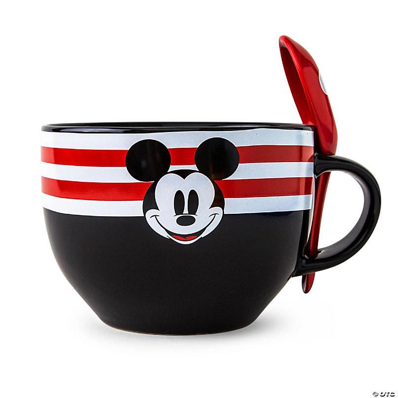 Disney Mickey and Minnie Classic Allover Faces Ceramic Mugs Set of