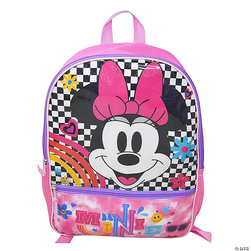 Pink Girls Disney Minnie Mouse Backpack 16 inch with Lunch Bag Set, Girl's