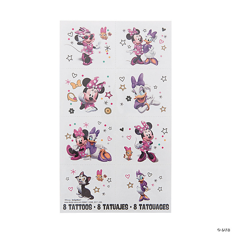 and More 50 Assorted Temporary Tattoos ~ Minnie Mouse Daisy Duck Savvi Disney Minnie Mouse Tattoos