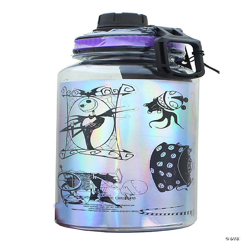 Disney Nightmare Before Christmas Jack Twist Spout Water Bottle and Sticker  Set