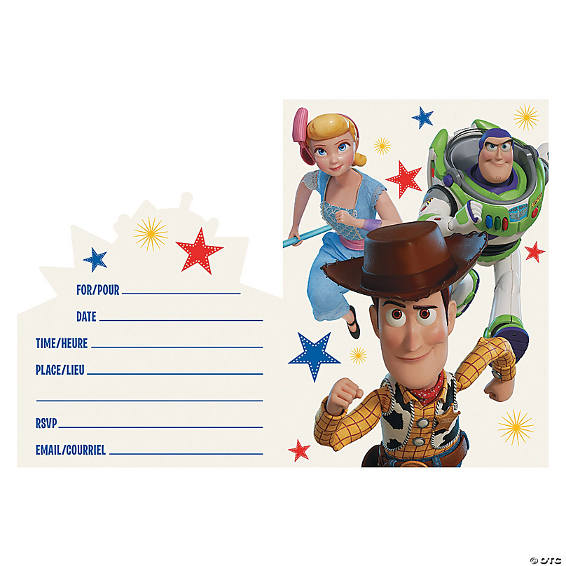 Amscan Incorporated Toy Story 4 Postcard Invitation 8 per Pack 