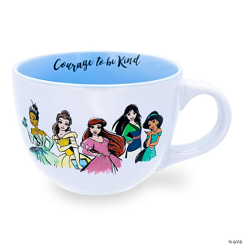 Disney Princess Ceramic Soup Mug with Vented Lid Holds 24 Ounces