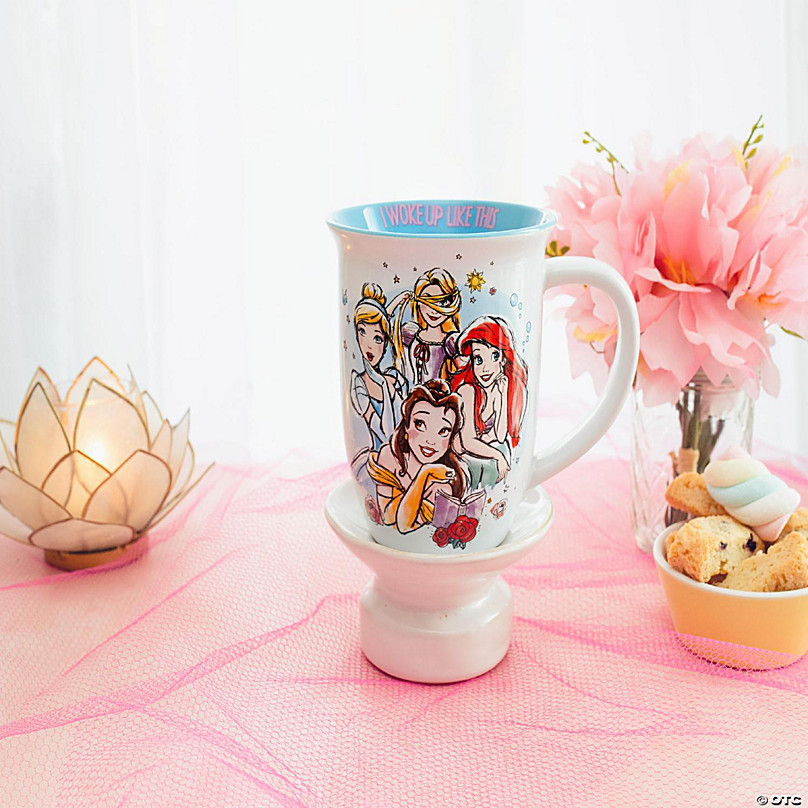 Disney Princess I Woke Up Like This Wide Rim Ceramic Mug | Holds 16 Ounces