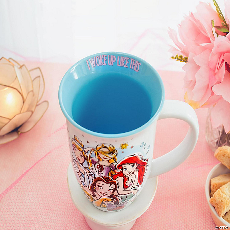 Silver Buffalo Disney Princess I Woke Up Like This Ceramic Camper Mug |  Holds 20 Ounces
