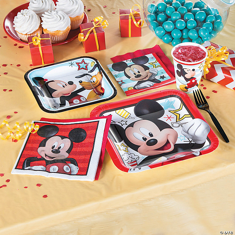 Boys Girls Toddler Birthday Party Mickey Mouse Clubhouse 36pc Tableware Set 