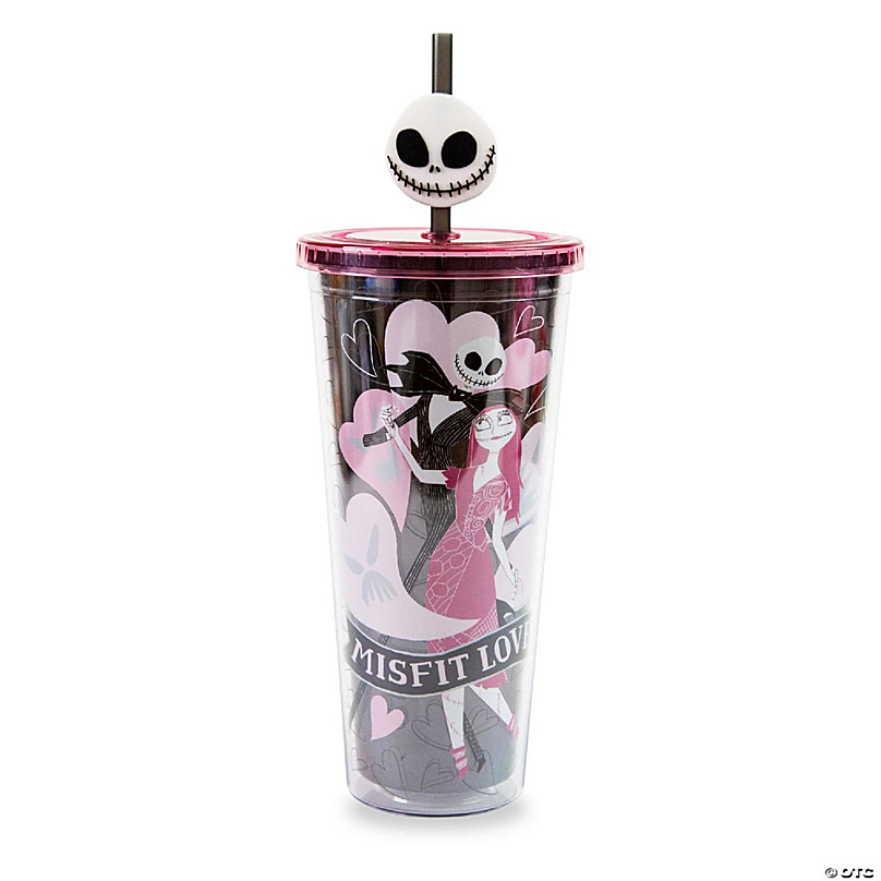 Disney The Nightmare Before Christmas Misfit Carnival Cup with Lid and  Straw