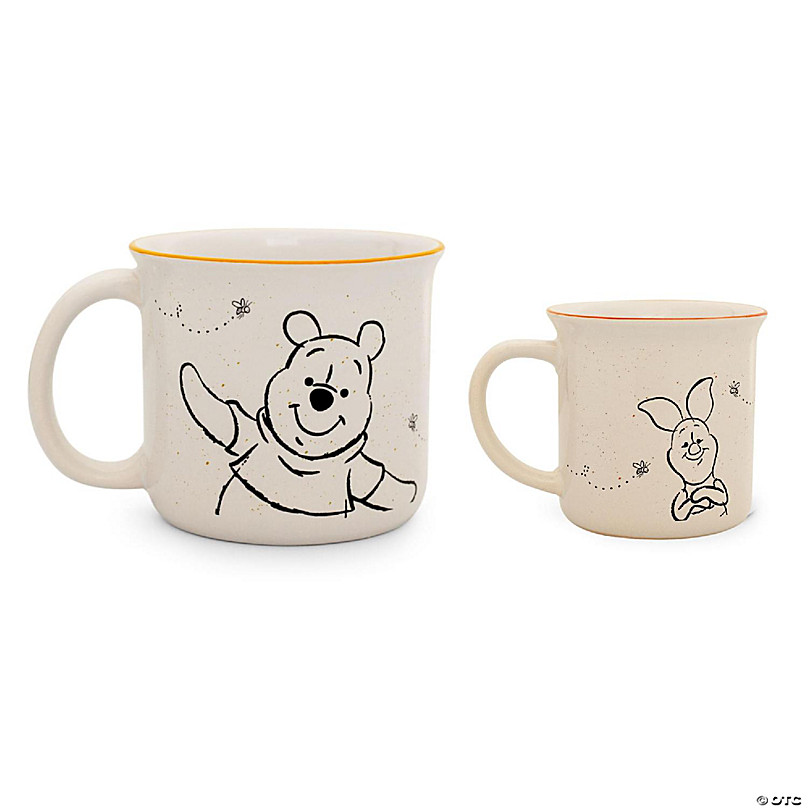 Disney Winnie The Pooh Hunny Pot Sculpted Ceramic Mini Mugs | Set of 2