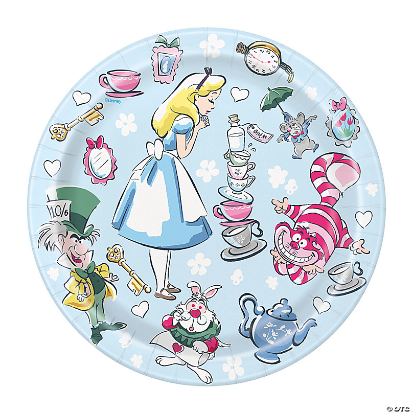 Alice in Wonderland Party Gift Bags, 24 Pack Alice in Wonderland Party Favor Bags with Stickers, Alice in Wonderland Party Bag, Alice Party Supplies