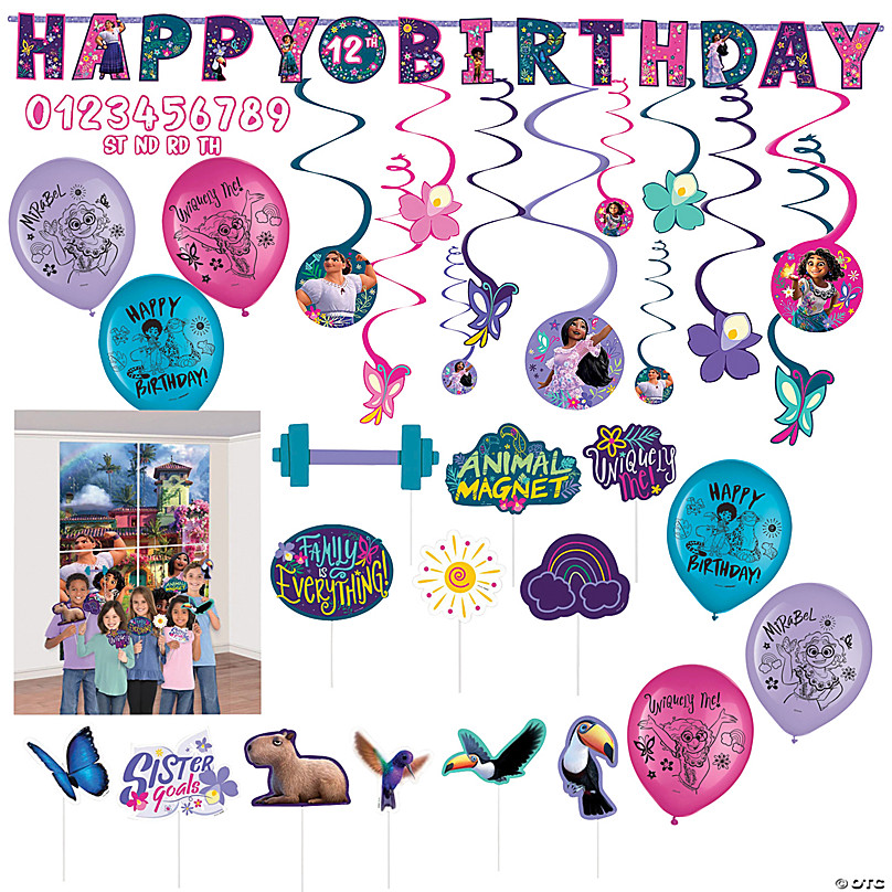 Descendants 3 Birthday Party Decoration Pack with Purple Scene Setter