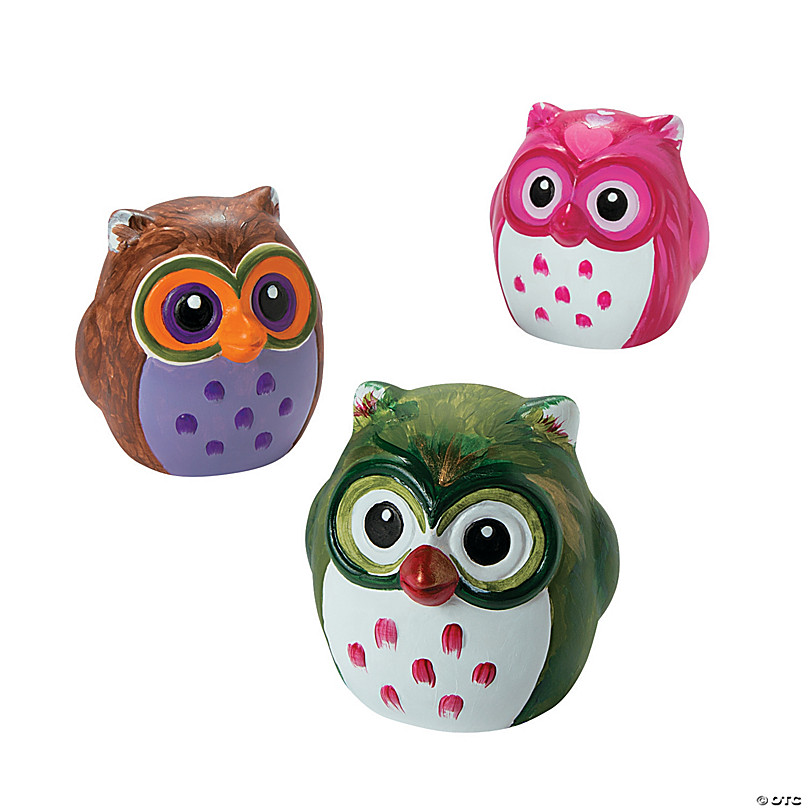 Paint Your Own Ceramic Keepsake Dimensional Baby Owl 