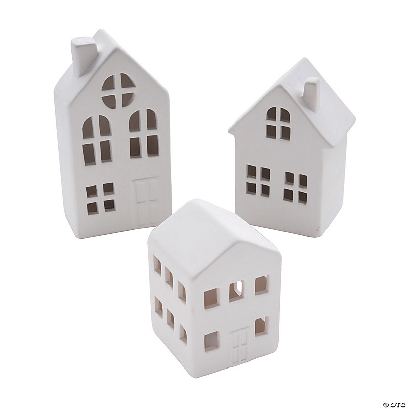 DIY Ceramic Winter Village 3 Pc   Diy Ceramic Winter Village 3 Pc ~13957462 