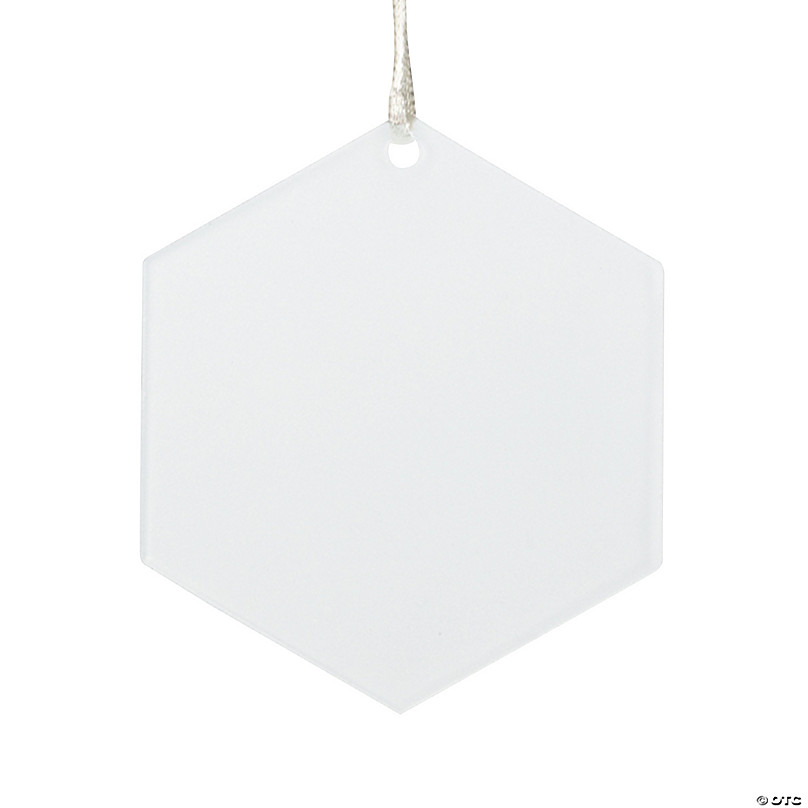 DIY Hexagon Acrylic Ornaments   12 Pc