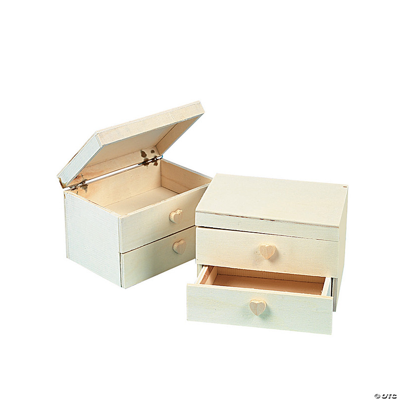 DIY Unfinished Wood Hinged Boxes - 12 Pc. | Oriental Trading