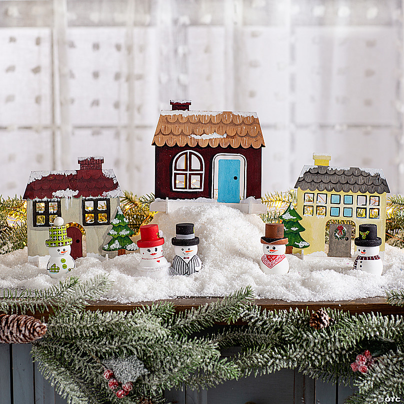 Christmas DIY Kits Christmas Village Complete Set - Unfinished