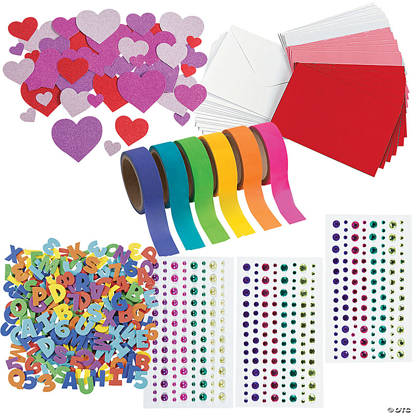 Valentine Heart Charm Bracelet Craft Kit - Makes 12