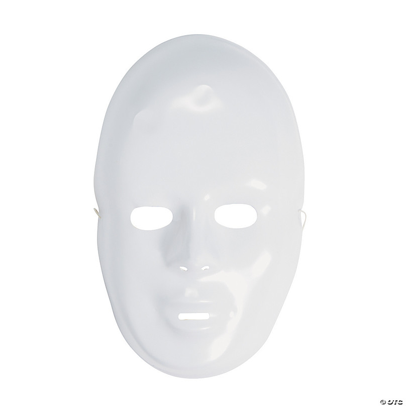 Plastic Face Mask: White