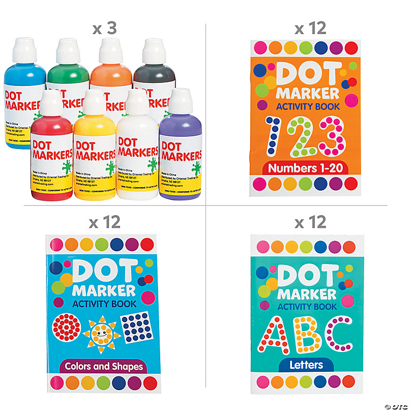 Shapes, Numbers and Fruits Dot Marker Activity Book : Dot Markers Activity  Book: Shapes, Numbers and Fruits Easy Guided BIG DOTS Gift for Kids Ages  1-3, 2-4, 3-5, Baby, Toddler, Preschool