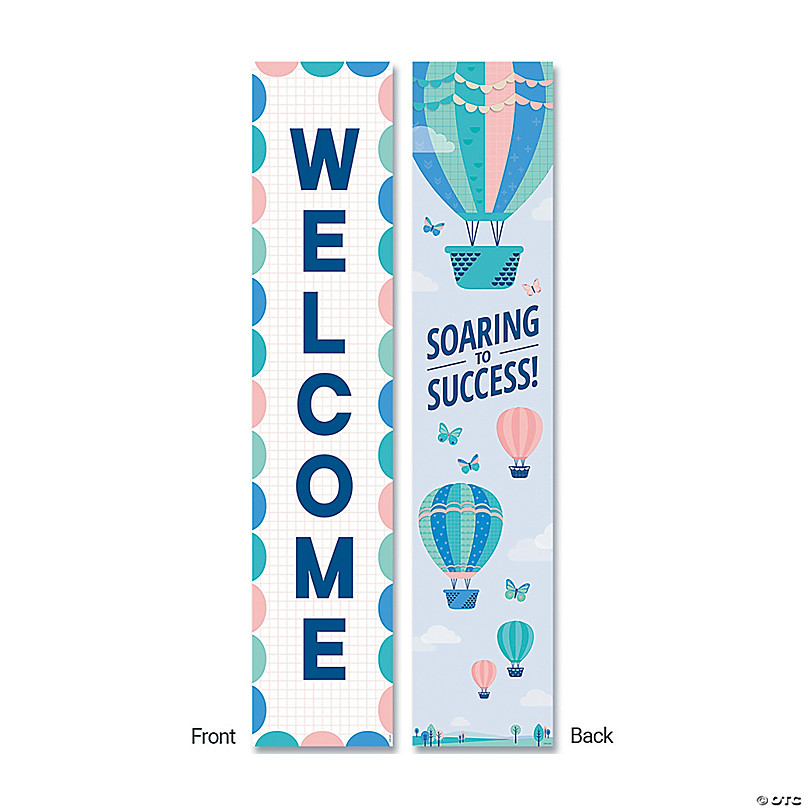 Double Sided Calm Cool Welcome Vertical Banner Oriental Trading