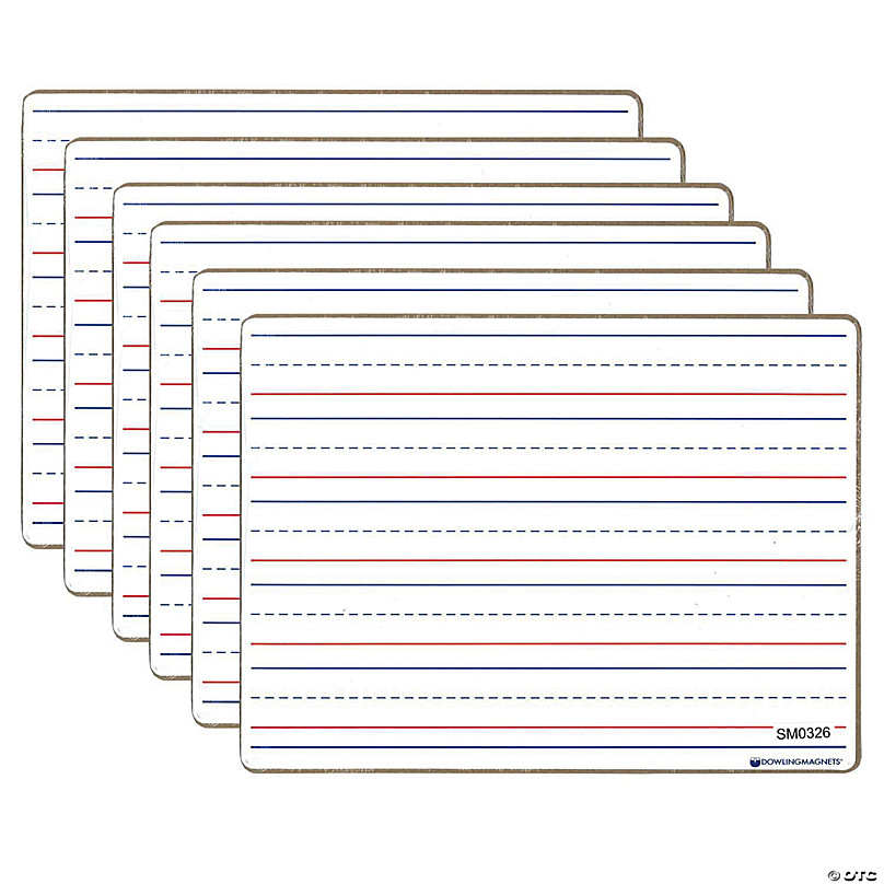 Charles Leonard Dry Erase Lap Board, 1-Sided Lined, 9 x 12, Pack of 12