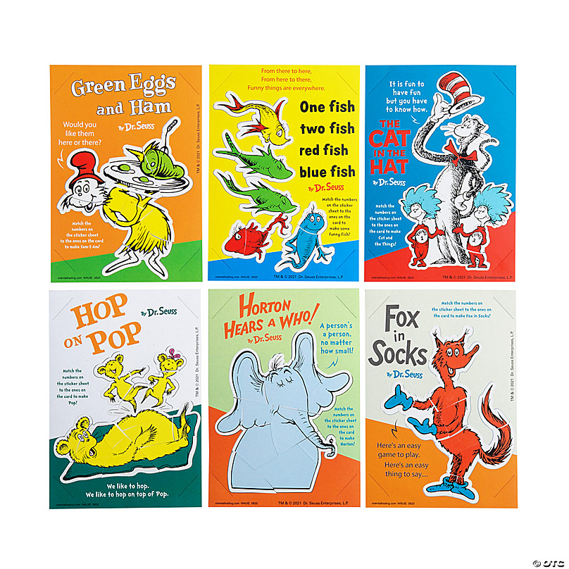 NEW LOT OF 4 DR SEUSS STICKER BOOKS 816 TOTAL STICKERS 