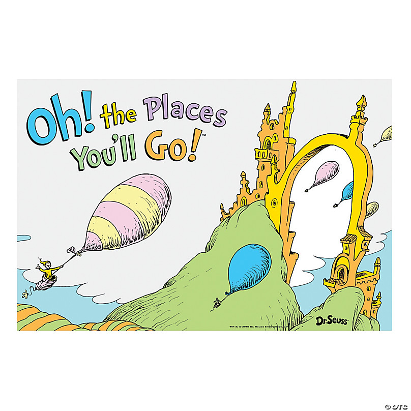 Dr Seuss™ Oh The Places You Ll Go Backdrop 3 Pc Oriental Trading