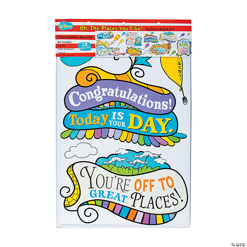 Dr Seuss™ Oh The Places You Ll Go Bulletin Board Set 27 Pc Oriental Trading