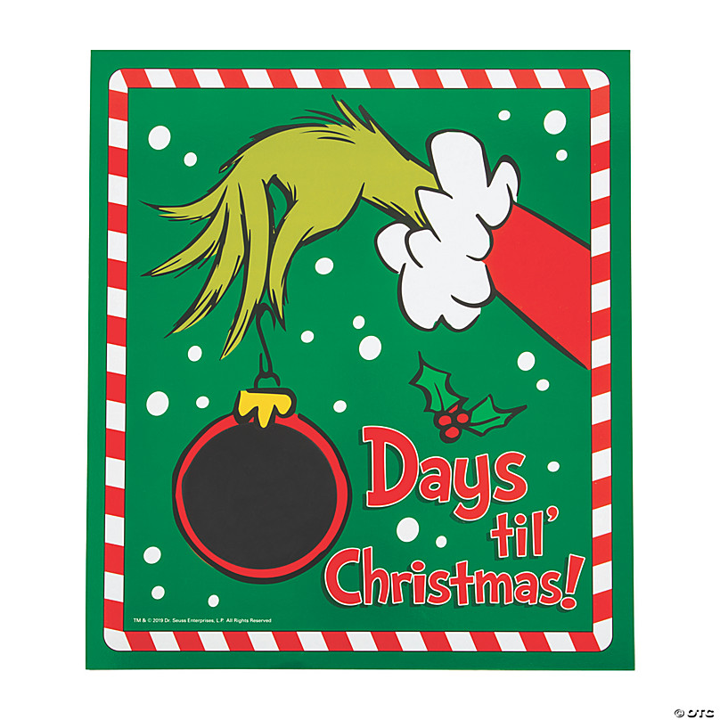 THE GRINCH Primark COUNTDOWN TO CHRISTMAS Chalk Board Days To Go Advent Calendar 
