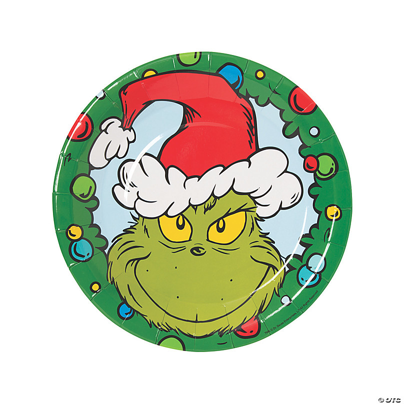 American Greetings 8-Count 16 oz. Reusable Plastic Cups, The Grinch  Christmas Party Supplies