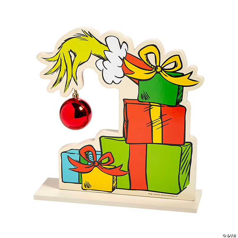Dr. Seuss™ The Grinch Hand with Ornament Christmas Tabletop Decoration ...