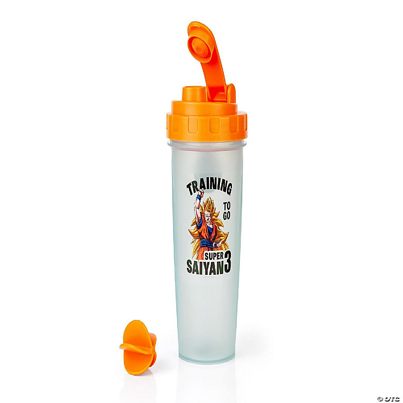 Just Funky Dragon Ballz Super Saiyan Goku Gym Shaker Bottle, Orange