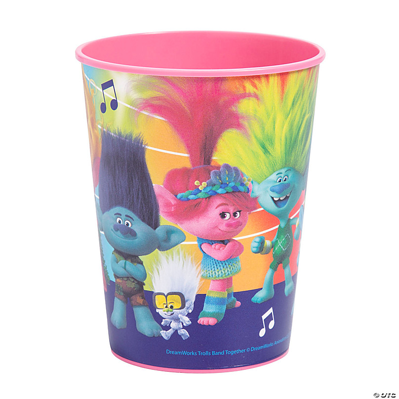 Dart Plastic Kids' Cups with Lids/Straws, 12 oz, Jungle Print