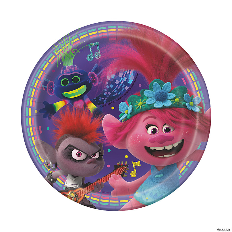 Trolls Party Supplies 9" Lunch Plates-8ct.