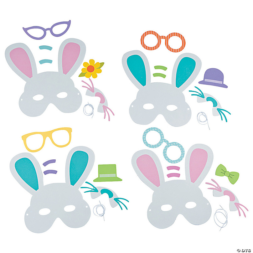 GoodLife Sales 12 Easter Bunny Masks and 12 Decorated Egg Craft Kits 24 Total Assorted Crafts 
