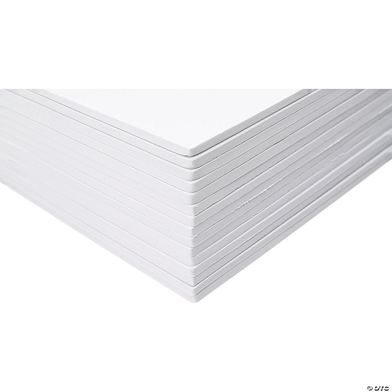 EBL Foam Sheets 9x12 6mm 15pc White