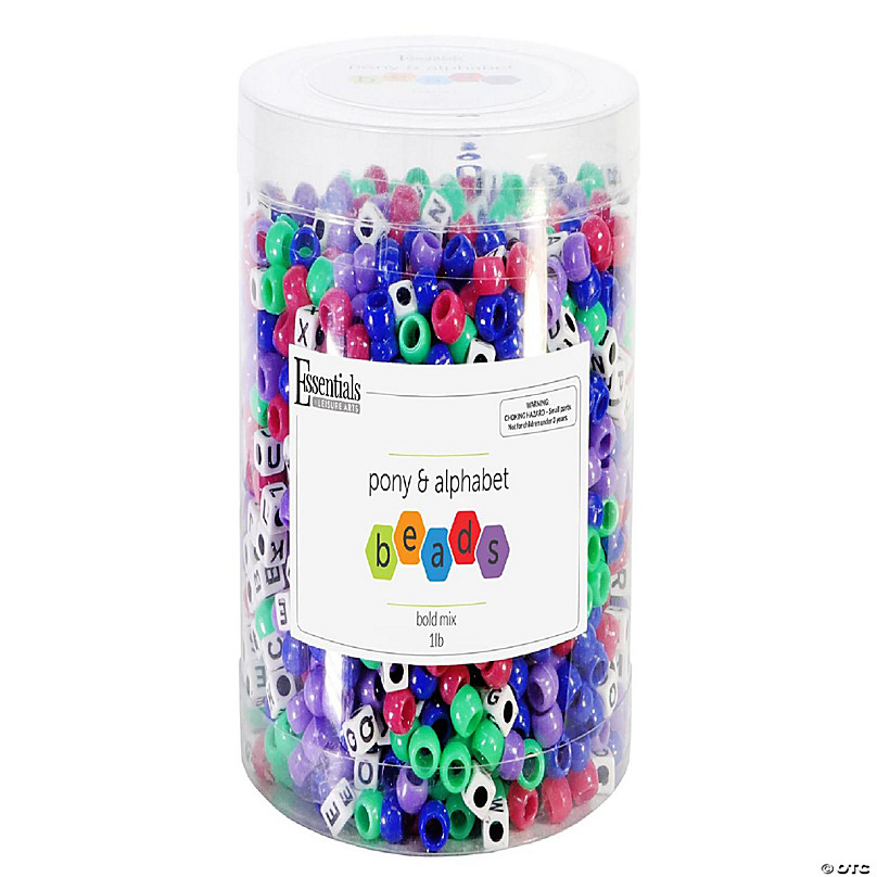 6mm 1/2 Lb. of Solid Color Pony Beads - 1000 Pc.