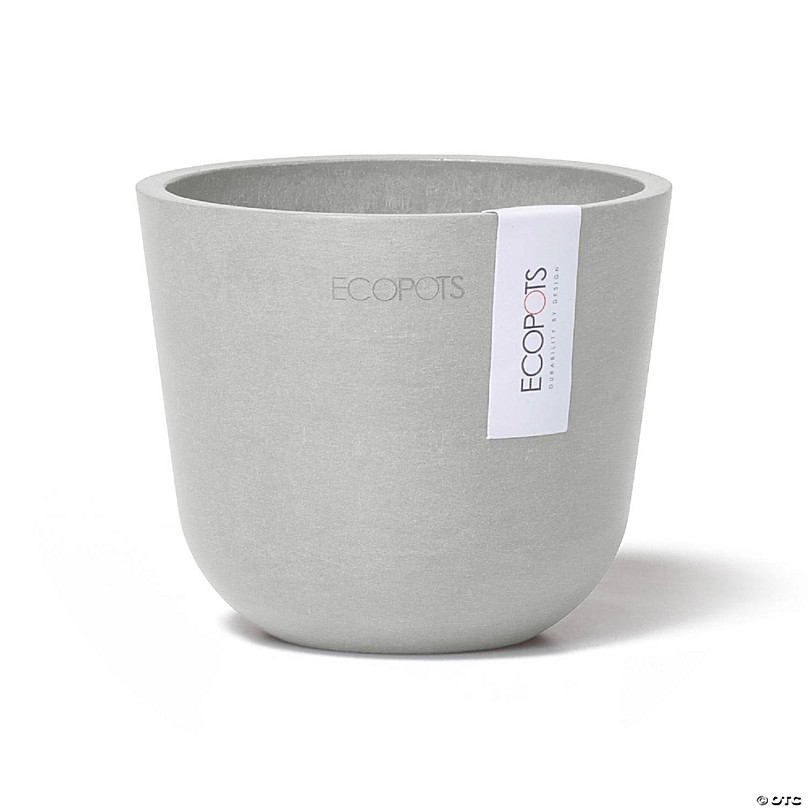 | Planter White Trading Oslo Ecopot Pot, - Mini Inches Oriental Outdoor, 4.5 Indoor Grey, Flower