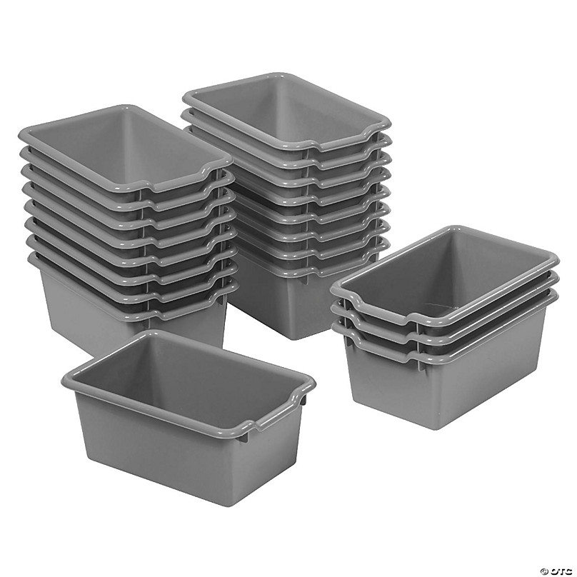 Ecr4kids Scoop Front Storage Bins, Multipurpose Organization, Assorted, 10-Piece