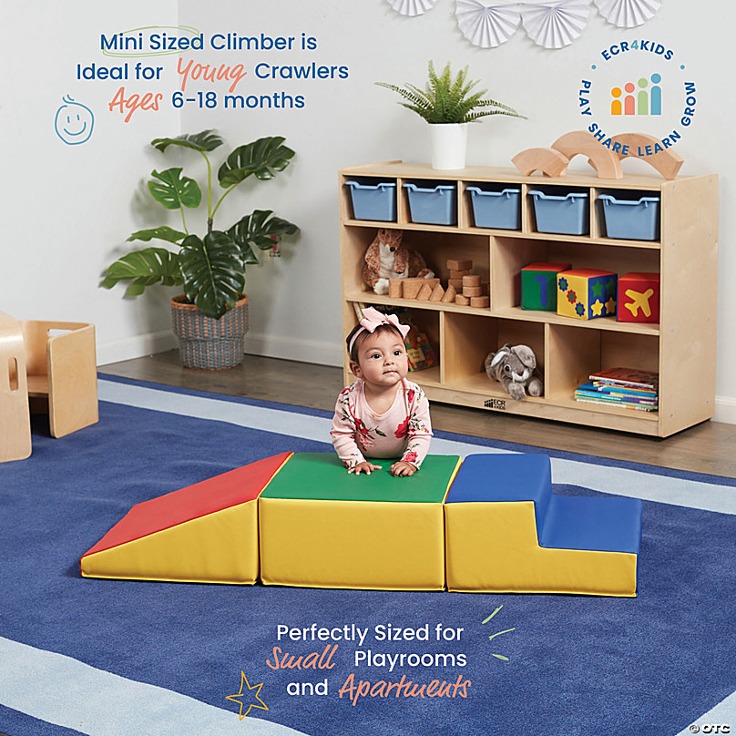 Indoor Active Play for Babies ECR4Kids SoftZone Junior Play Climb and Slide 