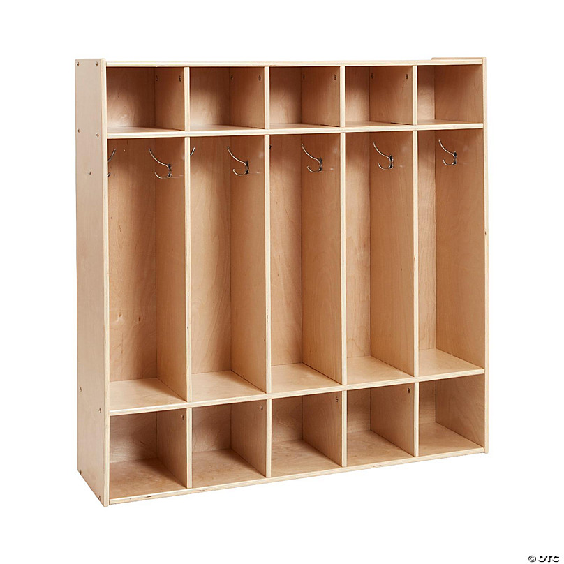 ECR4Kids Streamline 2-Shelf Storage Cabinet, 24in High, Double-Sided,  Natural