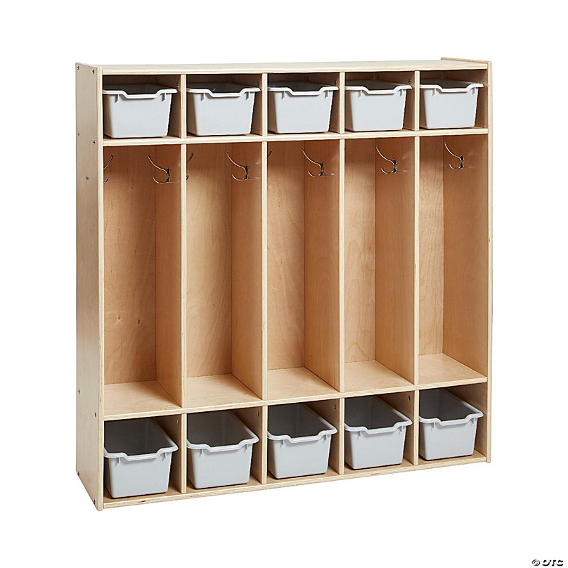 Streamline 10 Cubby Tray Storage Cabinet with 10 Scoop Front Storage B