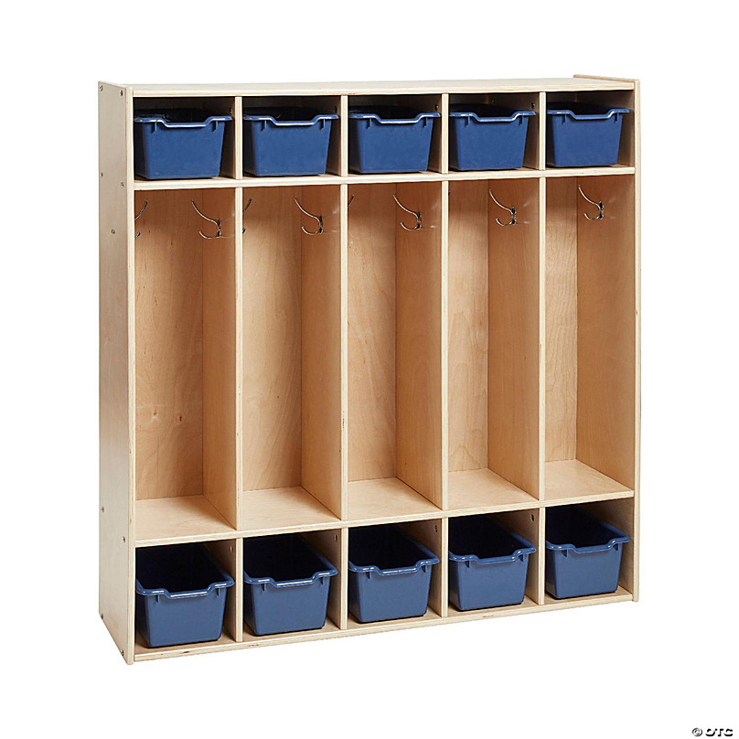 Streamline 10 Cubby Tray Storage Cabinet with 10 Scoop Front Storage B