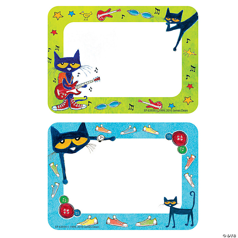 Edupress Pete the Cat Name Tags/ Labels, 36 Per Pack, 6 Packs ...