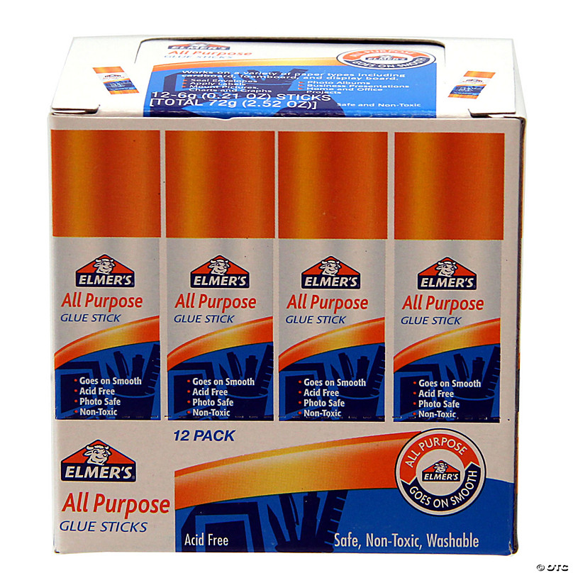 Elmer's All Purpose Glue Stick, 0.21 oz, 12 Per Pack, 3 Packs