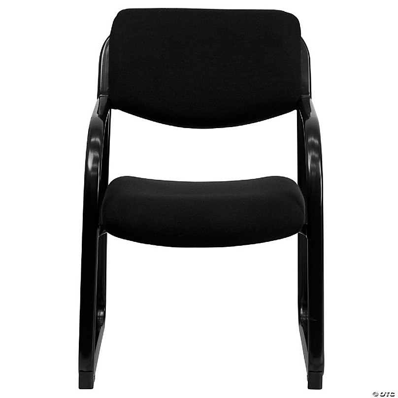 Emma + Oliver King Louis Dining/Desk Chair with Transparent Back, Black  Vinyl Seat/Frame 