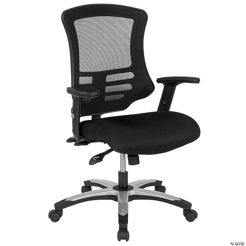Costway Office Chair Adjustable Mesh Computer Chair with Sliding Seat & Lumbar Support, Black