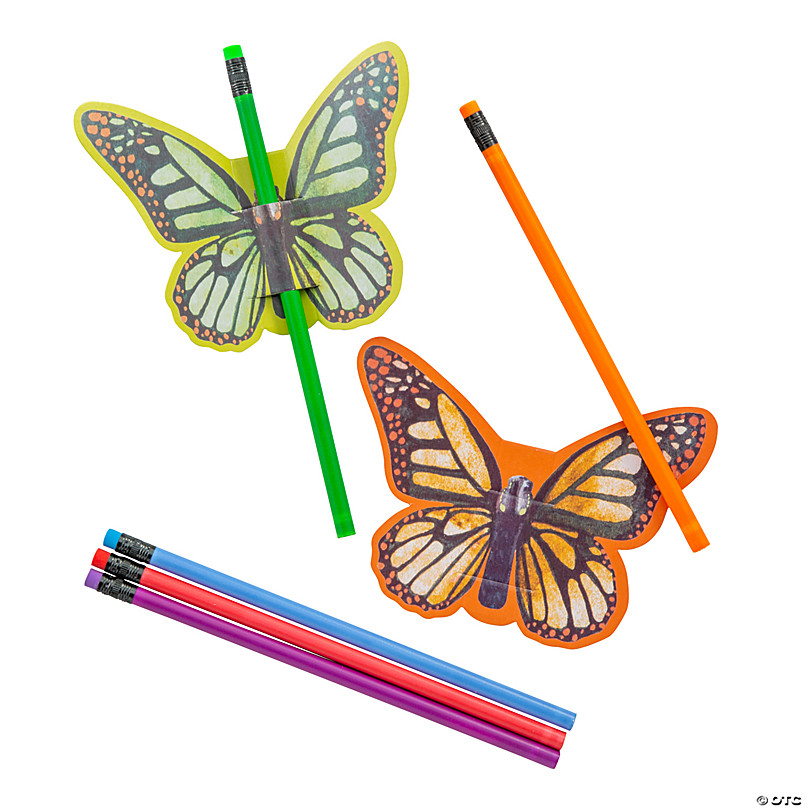 Products :: Butterfly Pencil Topper, Pencil Topper, Straw Topper, Easter  Pencil Topper, Party Favor, Party Gift, Butterfly Gift,Teacher Gift,Set of  12