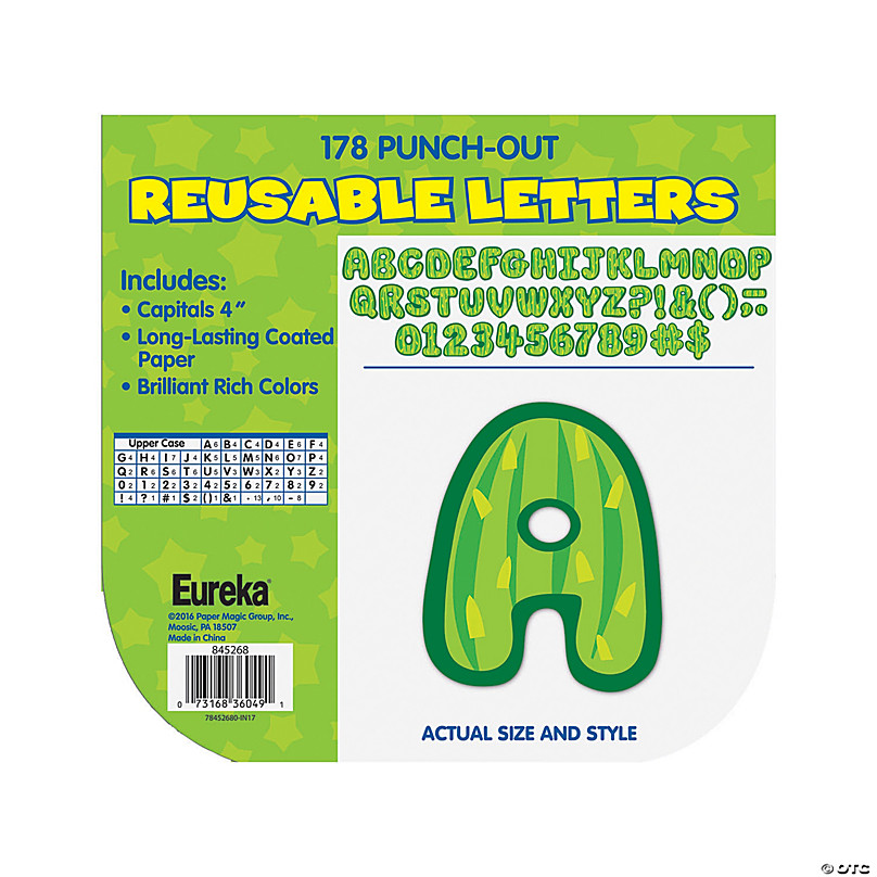 Eureka® Sharp Bunch Cactus Bulletin Board Letters - 178 Pc