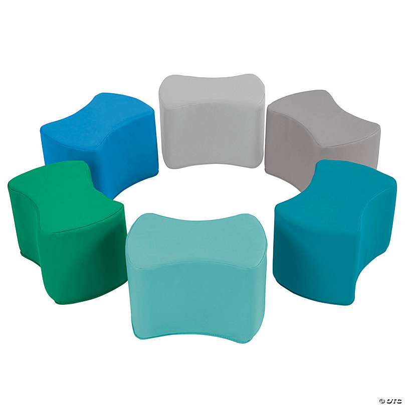 SoftScape 18in Round Ottoman - 4-Piece by Factory Direct Partners