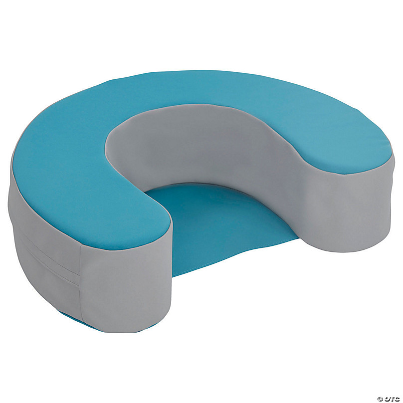 ECR4Kids SoftZone Sit and Support Ring Baby Floor Seat Sea Foam and Light Grey 